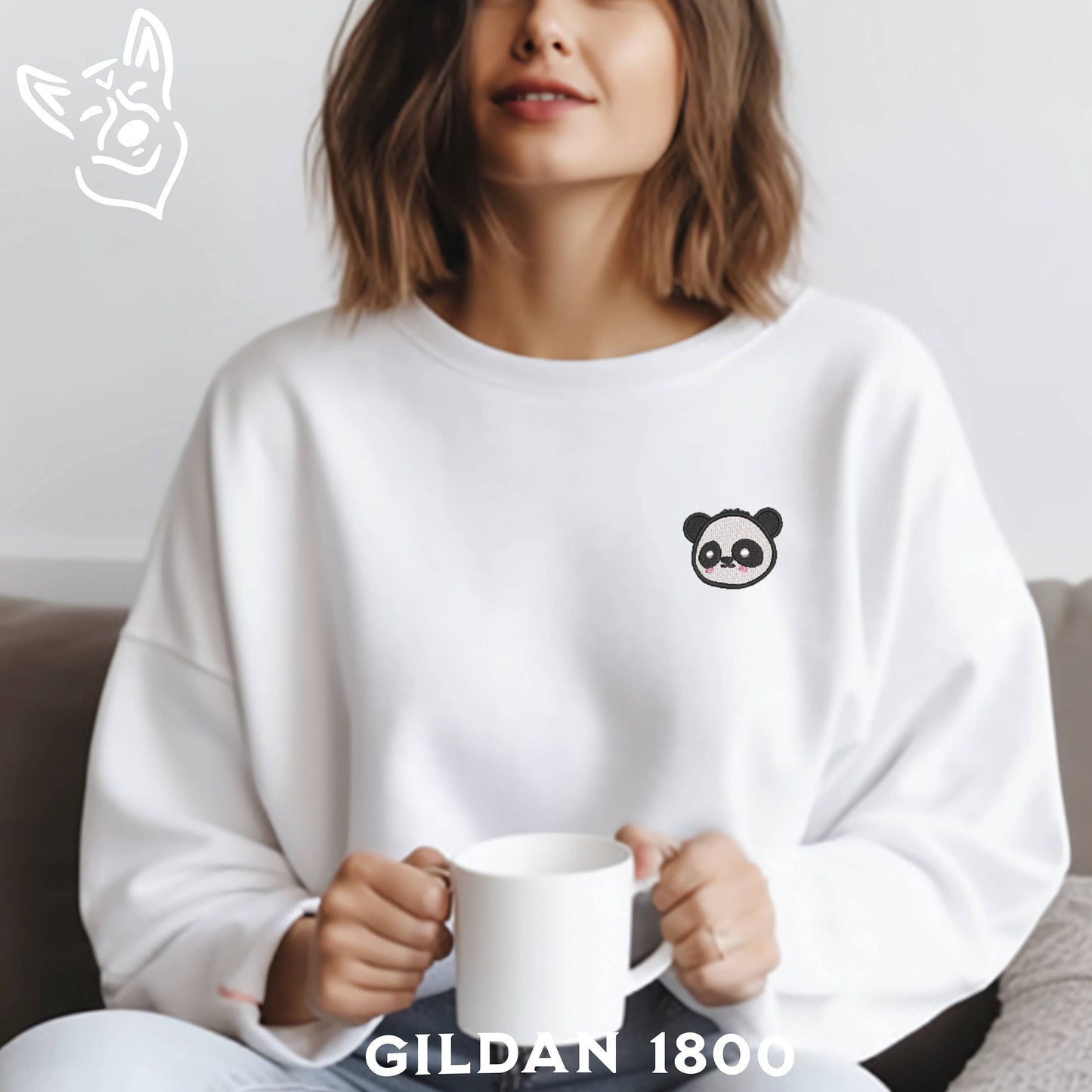 Embroidered Panda Sweatshirt