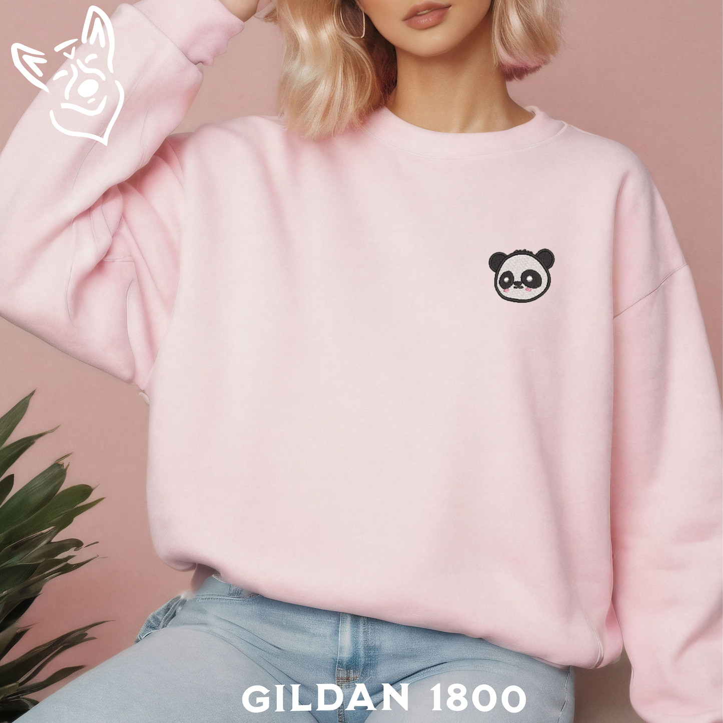 Embroidered Panda Sweatshirt