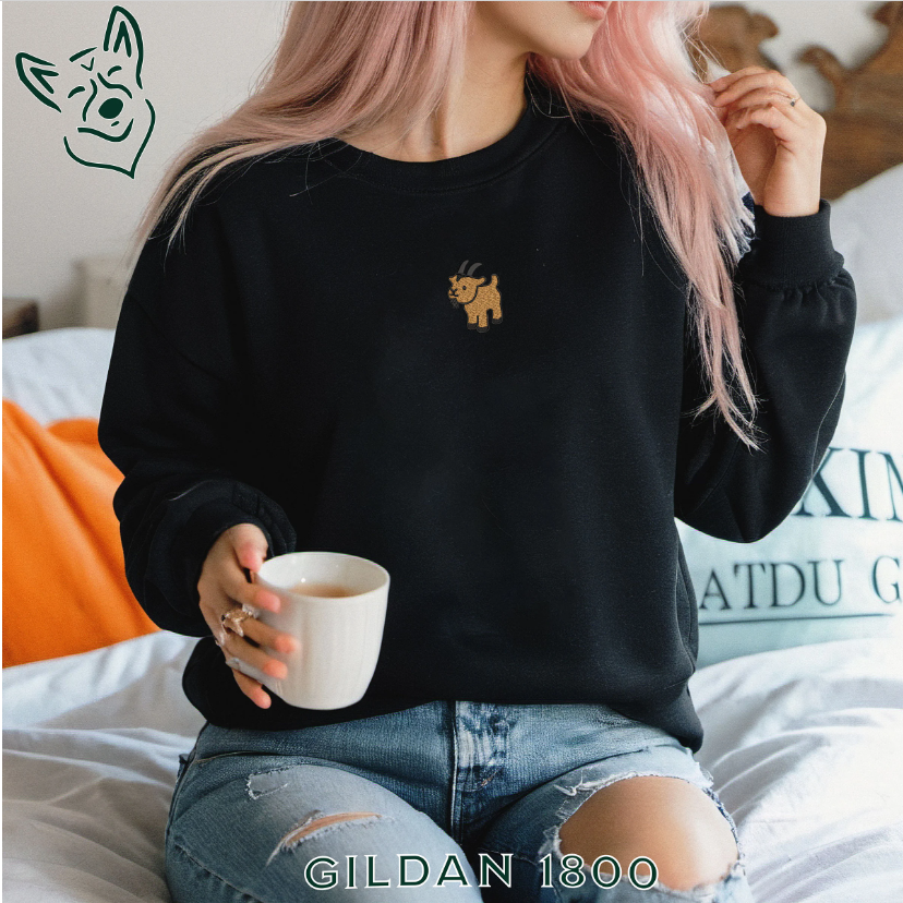 Embroidered Goat Sweatshirt