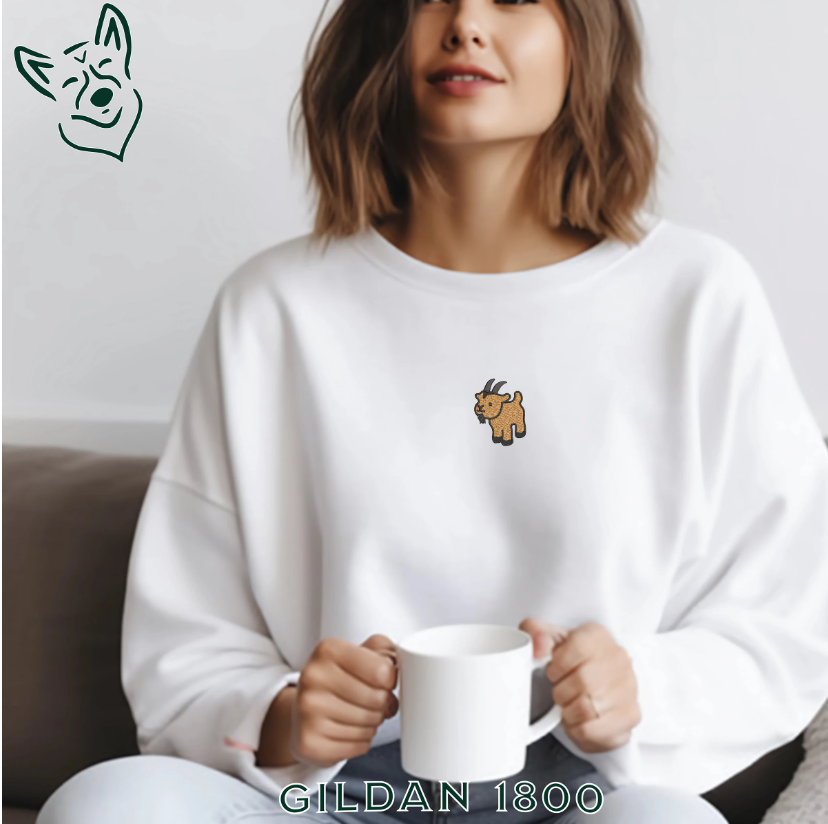 Embroidered Goat Sweatshirt