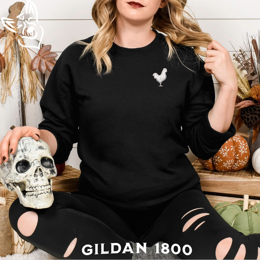 Embroidered Chicken Sweatshirt