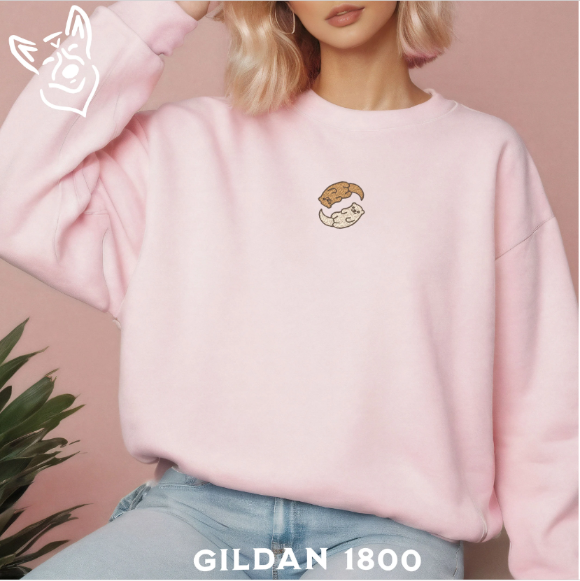 Embroidered Yin Yang Otter Sweatshirt