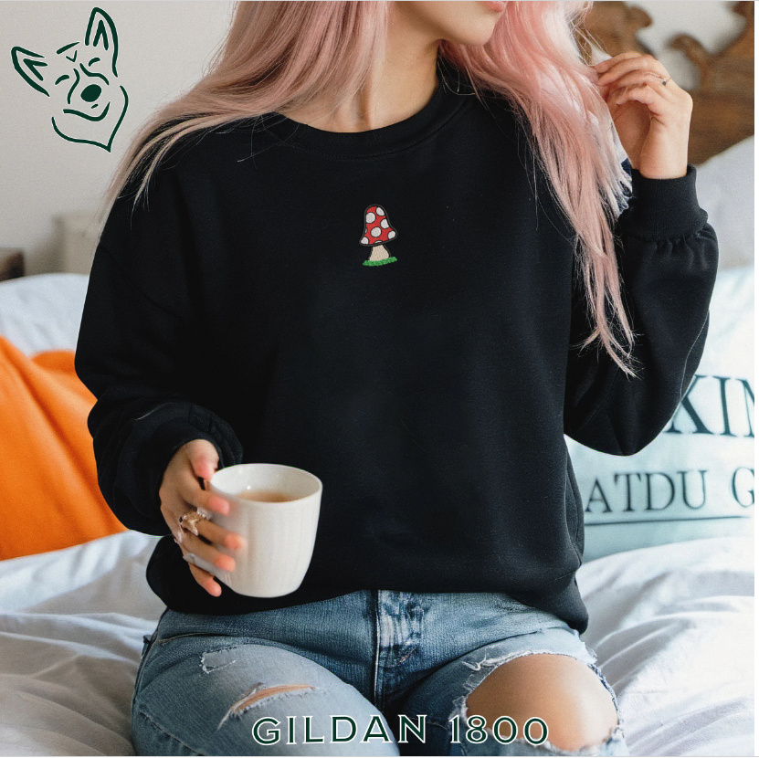 Embroidered Mushroom Sweatshirt
