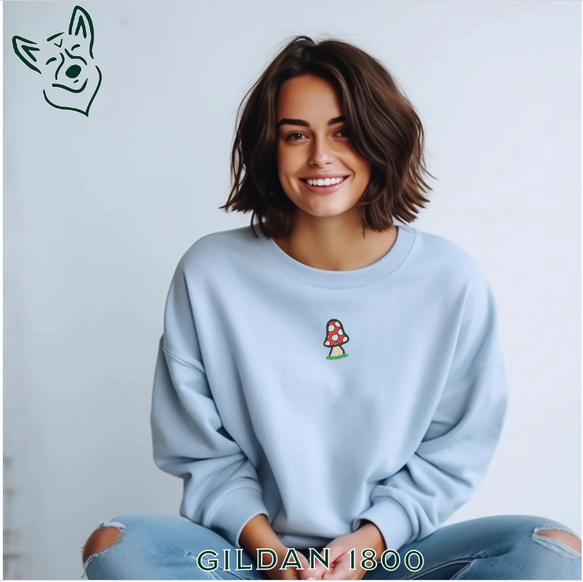 Embroidered Mushroom Sweatshirt