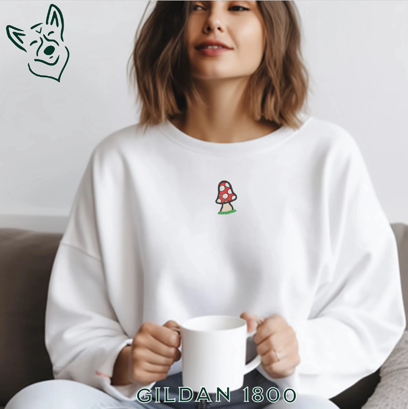 Embroidered Mushroom Sweatshirt