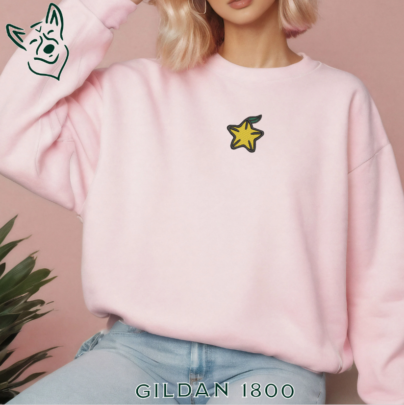 Embroidered Star Fruit Sweatshirt