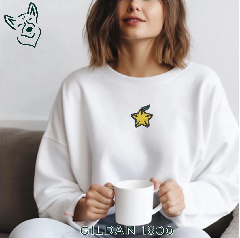 Embroidered Star Fruit Sweatshirt