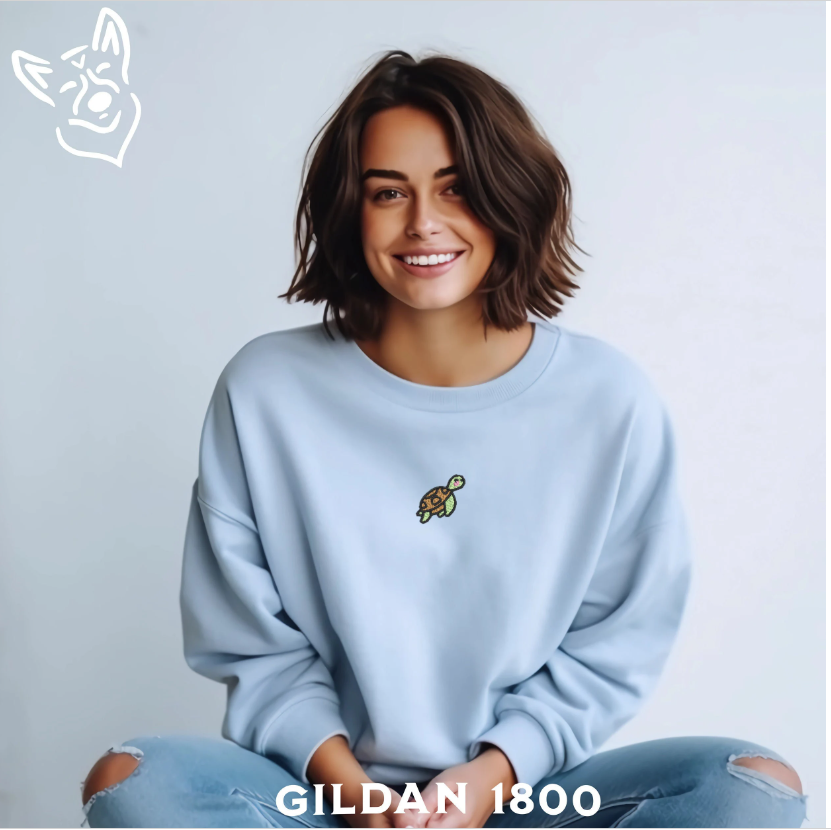 Embroidered Sea Turtle Sweatshirt