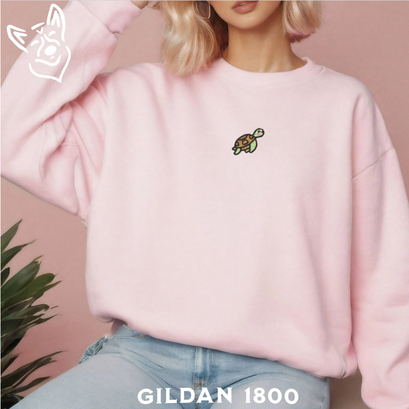 Embroidered Sea Turtle Sweatshirt
