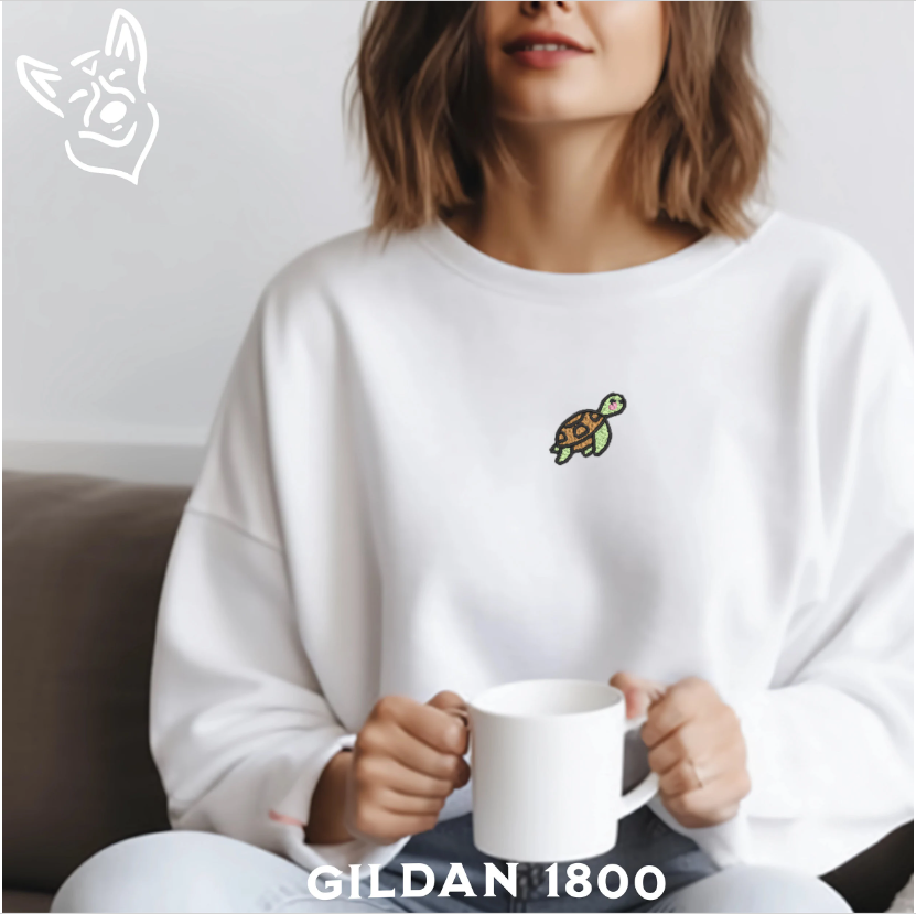 Embroidered Sea Turtle Sweatshirt